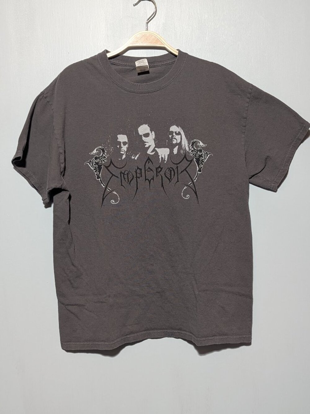 Emperor Band Graphic Tee Norwegian Black Metal Shield Logo T-Shirt Large